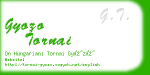 gyozo tornai business card